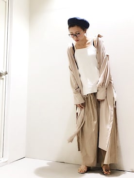 「アイテム（シャツワンピース）」を使った、YUKINObySEEPS仙台フォーラスさん（レディース・157cm・20代）の夏コーディネート