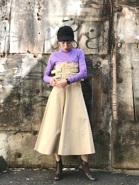 「アイテム（ワンピース/ドレス）」を使った、YUKINObySEEPS仙台フォーラスさん（レディース・157cm・30代）の春コーディネート