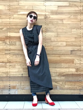 「アイテム（ワンピース/ドレス）」を使った、YUKINObySEEPS仙台フォーラスさん（レディース・157cm・30代）の春コーディネート