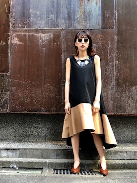 「アイテム（ワンピース/ドレス）」を使った、YUKINObySEEPS仙台フォーラスさん（レディース・157cm・30代）の夏コーディネート