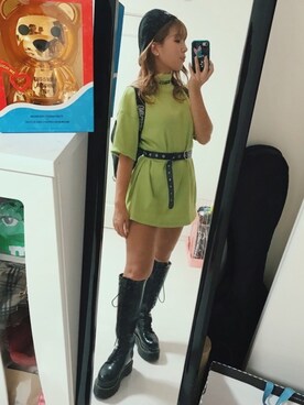 「ハンチング」｜「アイテム（ファンデーション）」を使った、Kahoさん（レディース・149cm）の秋コーディネート