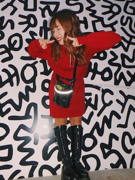 「UNIF（ユニフ）のアイテム（バッグ）」を使った、Kahoさん（レディース・150cm）の秋コーディネート