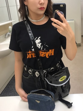 「UNIF（ユニフ）のアイテム（バッグ）」を使った、Kahoさん（レディース・150cm）の夏コーディネート