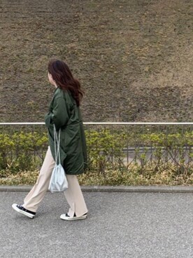 「チャックテイラー」｜「アイテム（その他アウター）」を使った、　Ⓜ️さん（レディース・160cm）の春コーディネート