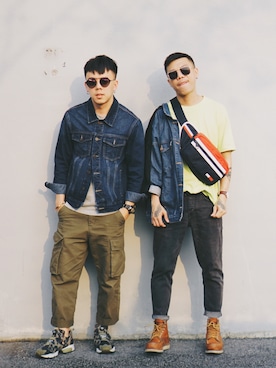 「MONKI（モンキ）のアイテム（ジャケット/アウター）」を使った、Kevin Chong さん（メンズ・168cm）の冬コーディネート