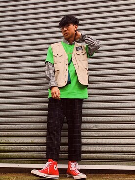 「ADLIB（アドリブ）のアイテム」を使った、marsthepizza さん（メンズ・170cm）の春コーディネート