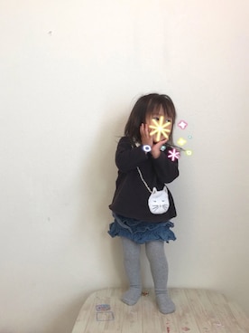 「アイテム（スカート）」を使った、aomeriさん（キッズ・90cm）の秋コーディネート