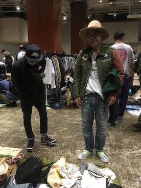 「フリマ」｜「アイテム（ジャケット/アウター）」を使った、Seiichiroさん（メンズ・180cm）の秋コーディネート
