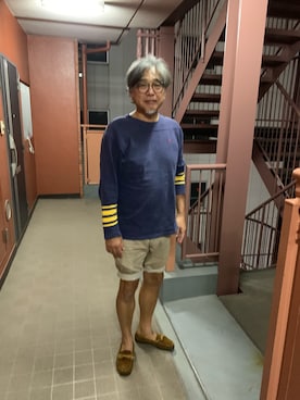 「Minnetonka（ミネトンカ）のアイテム」を使った、Seiichiroさん（メンズ・180cm）の秋コーディネート