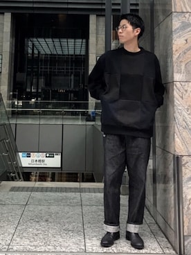 「LAD MUSICIAN（ラッドミュージシャン）のアイテム（スウェット）」を使った、uchimanchuさん（メンズ・187cm）の秋コーディネート