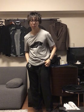「DRIES VAN NOTEN（ドリスヴァンノッテン）のアイテム（チノパンツ）」を使った、ジョニすけ【相互】さん（メンズ・170cm）の冬コーディネート