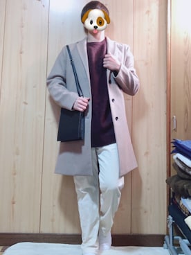 「adrer」｜「アイテム（チェスターコート）」を使った、しゅんき（相互）さん（メンズ・163cm）の冬コーディネート