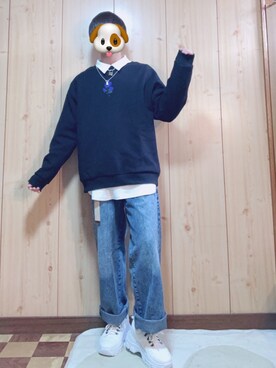 「ADRER（アドラー）の【ADRER】サイドジップレイヤードタンク（タンクトップ）」を使った、しゅんき（相互）さん（メンズ・163cm）の冬コーディネート