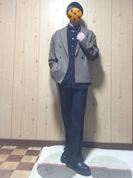 「ADRER（アドラー）の【ADRER】The ring（リング）」を使った、しゅんき（相互）さん（メンズ・163cm）の冬コーディネート