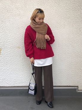 moeさん（レディース・158cm）の冬コーディネート