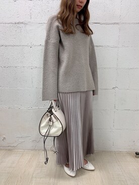 「fifth（フィフス）のアイテム（ハンドバッグ）」を使った、fifthスタッフさん（レディース・150cm）の冬コーディネート