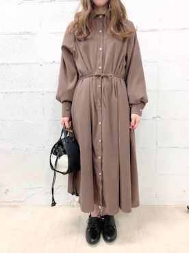 「fifth（フィフス）のアイテム（ハンドバッグ）」を使った、fifthスタッフさん（レディース・150cm）の冬コーディネート