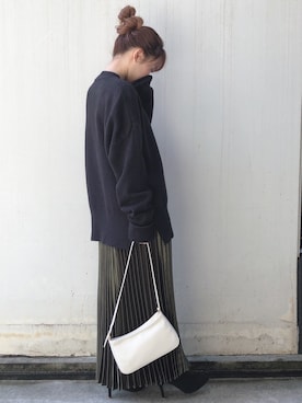 「fifth（フィフス）のアイテム（ハンドバッグ）」を使った、fifthスタッフさん（レディース・150cm）の冬コーディネート