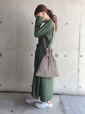 「fifth（フィフス）のアイテム（アクセサリー）」を使った、fifthスタッフさん（レディース・150cm）の春コーディネート