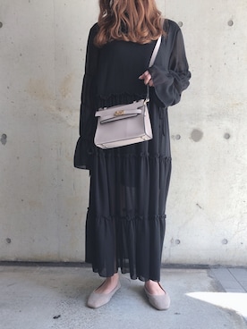 「アイテム（バレエシューズ）」を使った、fifthスタッフさん（レディース・150cm）の春コーディネート