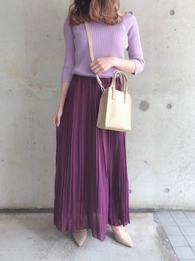 「fifth（フィフス）のアイテム（ハンドバッグ）」を使った、fifthスタッフさん（レディース・150cm）の春コーディネート