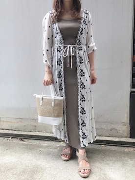 「アイテム（セットアップ）」を使った、fifthスタッフさん（レディース・150cm）の夏コーディネート