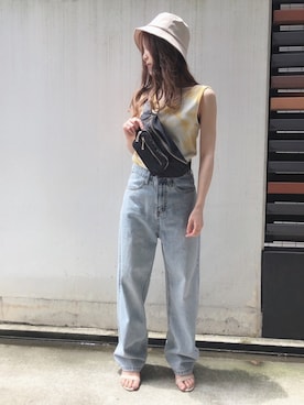 「アイテム（キャミソール）」を使った、fifthスタッフさん（レディース・150cm）の夏コーディネート