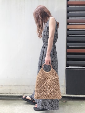 「fifth（フィフス）のアイテム（ハンドバッグ）」を使った、fifthスタッフさん（レディース・150cm）の夏コーディネート