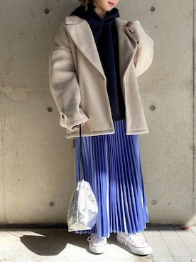 「アイテム（トレンチコート）」を使った、fifthスタッフさん（レディース・150cm）の秋コーディネート