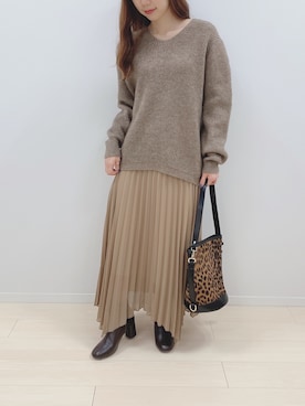 「Edit Sheen（エディットシーン）のアイテム」を使った、fifthスタッフさん（レディース・150cm）の冬コーディネート