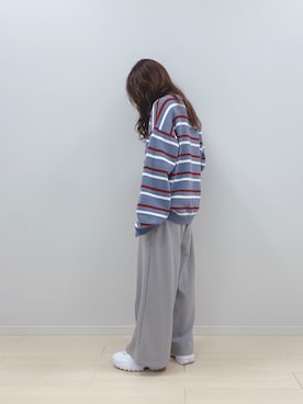 「fifth（フィフス）のアイテム（パンツ）」を使った、fifthスタッフさん（レディース・150cm）の冬コーディネート