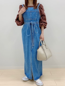 「Edit Sheen（エディットシーン）のアイテム（ハンドバッグ）」を使った、fifthスタッフさん（レディース・150cm）の春コーディネート