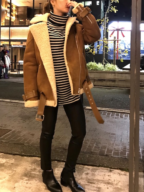 ALLSAINTS（オールセインツ）の「HAWLEY OVERSIZED SHEARLING BIKER