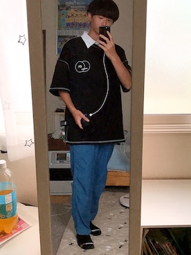 「Champion（チャンピオン）のアイテム（シャツ/ブラウス）」を使った、Kazuya  さん（メンズ・167cm）の夏コーディネート