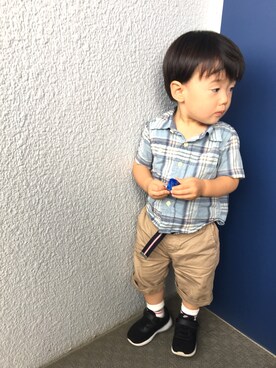 「babygap」｜「アイテム（チノパンツ）」を使った、HIKARI☆さん（キッズ・90cm）の夏コーディネート
