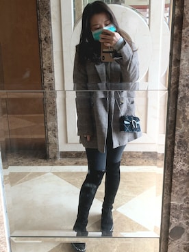 「STUART WEITZMAN（スチュアートワイツマン）のアイテム（ブーツ）」を使った、StereoLiz-aha-さん（レディース・160cm）の冬コーディネート