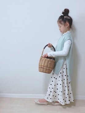 「アイテム（スカート）」を使った、N...◡̈❤︎さん（キッズ・120cm）の春コーディネート