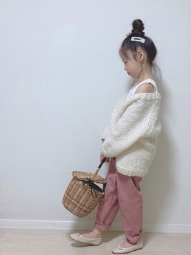 「アイテム（カーディガン/ボレロ）」を使った、N...◡̈❤︎さん（キッズ・120cm）の春コーディネート