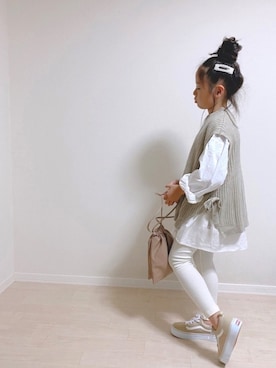 「CLEA（クレア）のアイテム（バッグ）」を使った、N...◡̈❤︎さん（キッズ・120cm）の秋コーディネート