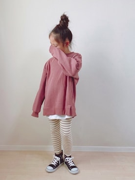 「アイテム（レギンス/スパッツ）」を使った、N...◡̈❤︎さん（キッズ・120cm）の秋コーディネート