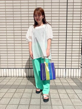 「EleSac（エルサック）のアイテム」を使った、木村　美咲さん（レディース・153cm）の春コーディネート