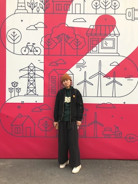 「TYAKASHAのアイテム（ジャケット/アウター）」を使った、nature_shuさん（レディース・173cm）の冬コーディネート