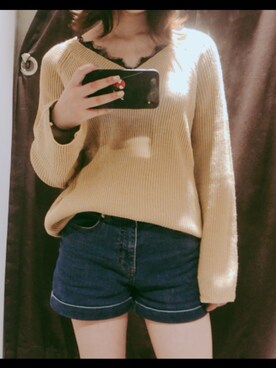 「MIXXO（ミッソ）のアイテム（スウェット）」を使った、lynnさん（レディース・160cm）の秋コーディネート