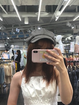 「MIXXO（ミッソ）のアイテム（キャップ）」を使った、lynnさん（レディース・160cm）の夏コーディネート
