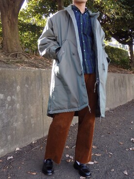 BEAMS / シャンブレー ダウン モッズコートを使った人気ファッション