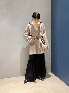 「Curensology（カレンソロジー）のアイテム（サロペット/オーバーオール）」を使った、kyokoさん（レディース・165cm）の冬コーディネート