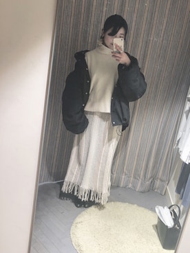 「kastane_ootd」｜「アイテム（ブルゾン）」を使った、こち。さん（レディース・149cm）の冬コーディネート