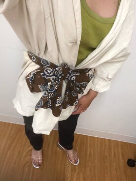 「kastane_ootd」｜「アイテム（ノーカラージャケット）」を使った、こち。さん（レディース・149cm）の夏コーディネート