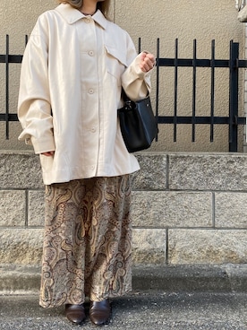 「Kastane」｜「アイテム（カバーオール）」を使った、こち。さん（レディース・149cm）の春コーディネート