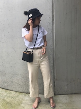 「snidel」｜「アイテム（スラックス）」を使った、こち。さん（レディース・149cm）の夏コーディネート